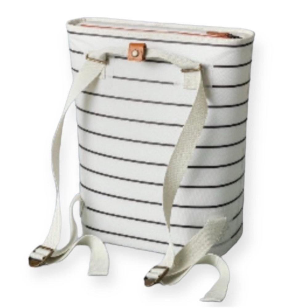 Hearth & Hand White and Black Striped Backpack